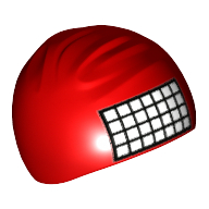 Lego Hat / Swimming Cap with White Calendar Grid Print / Red