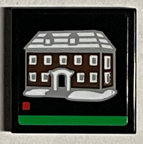 Lego Tile 2 x 2 with LEGO Ideas Set 21330 Home Alone Box Art Pattern (Sticker) - Set 21330