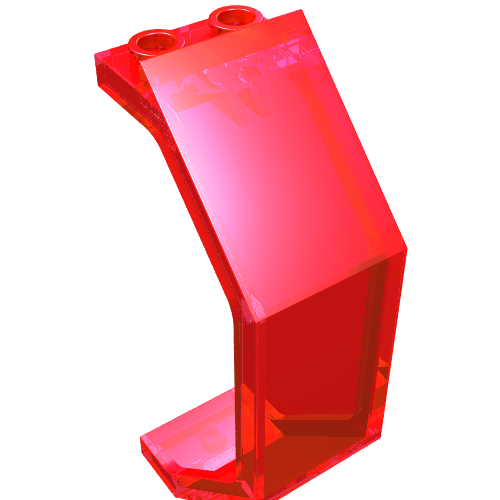 Lego Panel 3 x 2 x 6 / Trans-Red