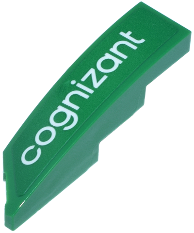 Lego Wedge 4 x 1 Right with 'cognizant' Logo Pattern (Sticker) - Set 76925