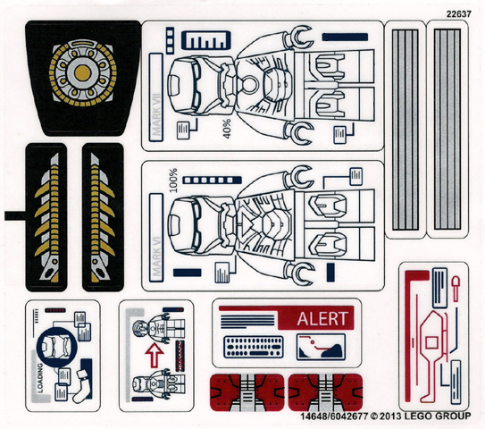 Lego Sticker Sheet for Set 76007-1