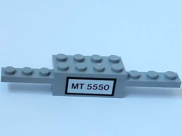 Lego Stickered Assembly 10 x 2 x 1 1/3 with 'MT 5550' Pattern (Sticker) - Set 5550