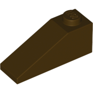 Lego Brick Sloped 33° 3 x 1 / Dark Brown