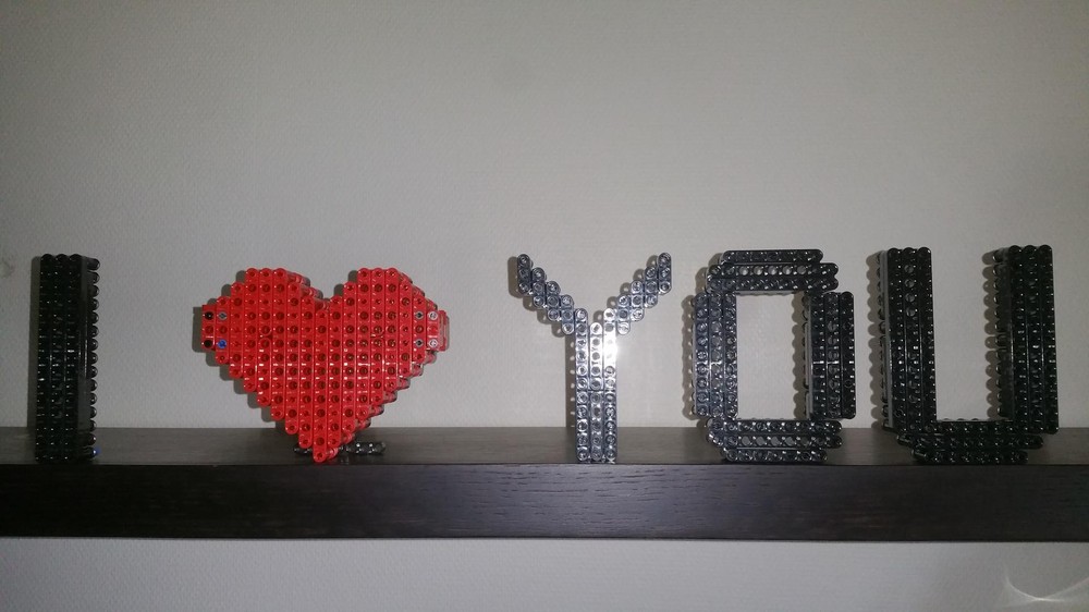 Lego Decorative Technic "I LOVE YOU"