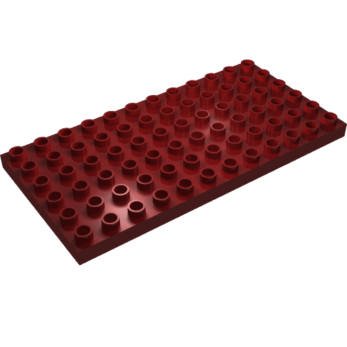 Lego Duplo Plate 6 x 12 / Dark Red