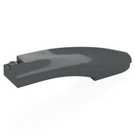 Lego Brick Round, Curved 10 x 2 x 2 with Rounded End Right / Dark Bluish Gray