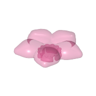Lego Clikits Icon, Flower 2 x 2 Large, 5 Petals with Pin / Trans-Dark Pink