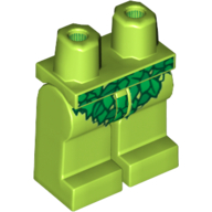 Lego Hips and Lime Legs with Green Plant Foliage Print / Lime
