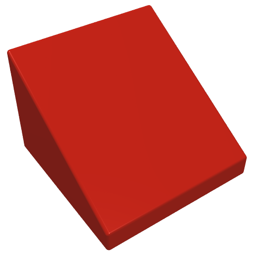 Lego Brick Sloped 30° 1 x 1 x 2/3 (Cheese Slope) / Rust
