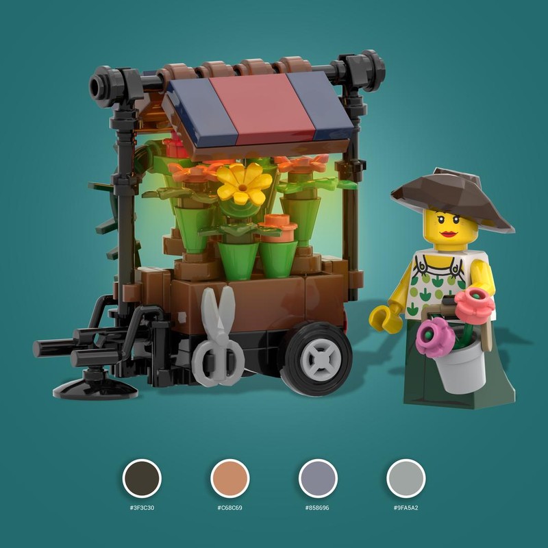 Lego Flower Cart