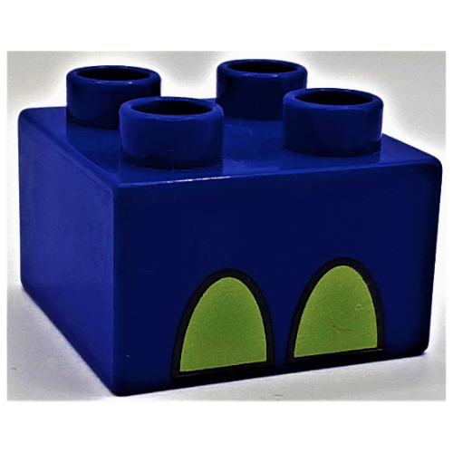 Lego Duplo Brick 2 x 2 with Rhino's Foot Print / Violet