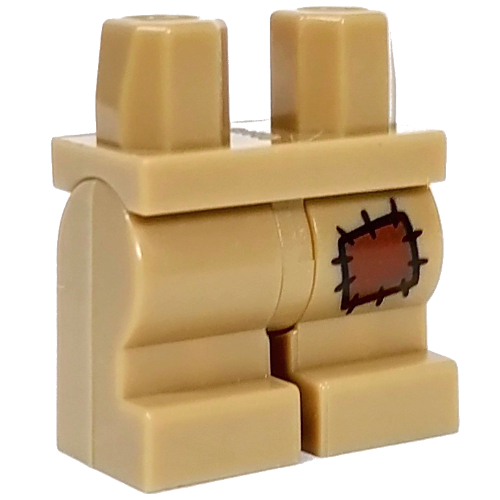 Lego Hips and Dark Tan Medium Legs with Reddish Brown Patch print