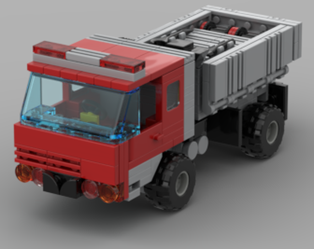 Lego Updated Fire Department Stewart and Stevenson M1078 Modified From "nlegoguy"