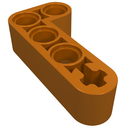 Lego Technic Beam 2 x 4 L-Shape Thick / Dark Orange