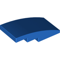 Lego Brick Curved 4 x 2 No Studs / Blue