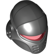 Lego Helmet Inquisitor with Trans Red Visor with White Side Insignia Print / Black