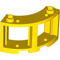 Lego Window Round 3 x 3 x 2 / Yellow