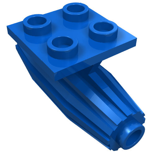 Lego Engine, Strakes, 2 x 2 Thin Top Plate / Blue