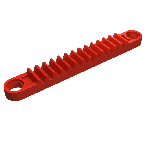Lego Technic Gear Rack 1 x 8 with Holes / Red