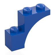 Lego Brick Arch 1 x 3 x 2, Straight End / Blue