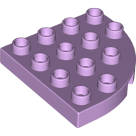 Lego Duplo Plate Round Corner 4 x 4 / Lavender