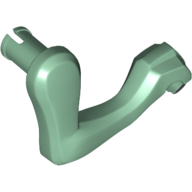 Lego Animal Body Part, Dinosaur, Raptor / Dilophosaurus Arm / Leg, Right, Black Claws Print / Sand Green