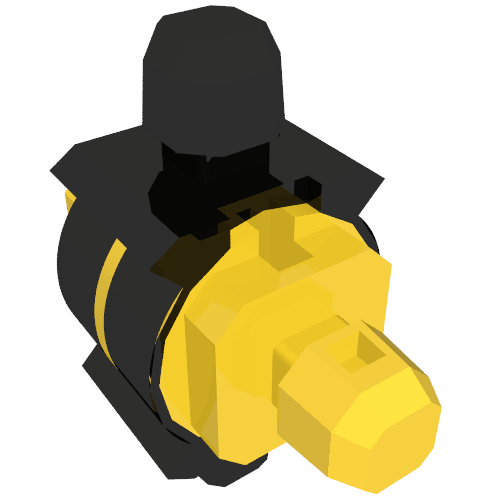 Lego Znap Connector 3 x 3 - 4 way C (Closed) / Yellow