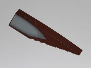Lego Wedge 12 x 3 Right with Gray Window Pattern (Sticker) - Set 7752