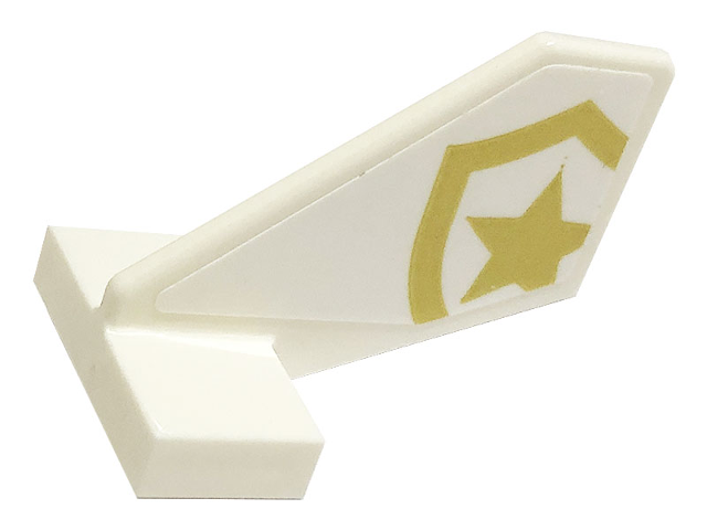 Lego Tail Shuttle, Small with Gold Police Star Badge Logo Pattern on Both Sides (Stickers) - Set 60316