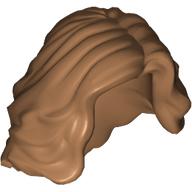Lego Hair Mid-length with Side Part, Wavy / Medium Nougat