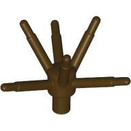 Lego Plant, Flower Stem with Bar and 6 Stems / Dark Brown