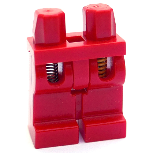 Lego Hips and Spring Legs with Yellow Spring (Strong) / Red