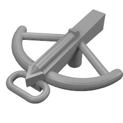 Lego Weapon Crossbow and Bolt / Pearl Dark Gray