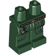 Lego Hips and Dark Green Legs with Dark Green Wizard Print