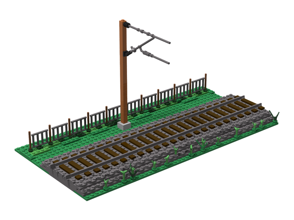 Lego Simple Landscape With Train Track