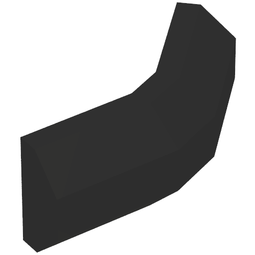 Lego Technic Rubber Bumper Angled 2 x 2 - 2 x 2 / Black