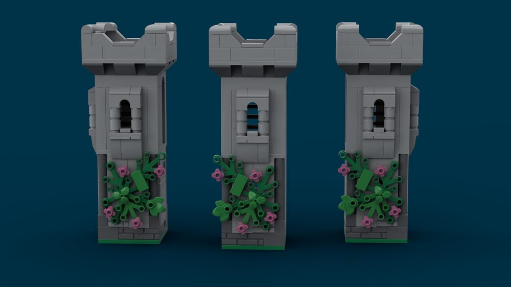 Lego Square modular castle tower