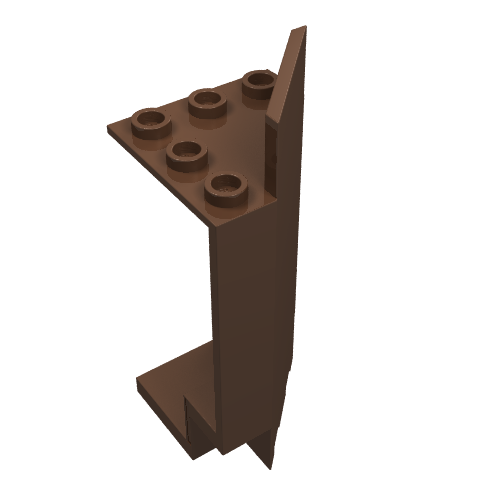Lego Panel 3 x 3 x 6 Corner Wall / Brown