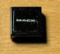 Lego Tile 1 x 1 with 'MACK' Pattern (Sticker) - Set 42078