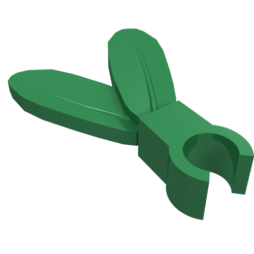 Lego Plume / Feathers with Clip / Green