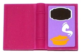 Lego Minifigure, Utensil Book 2 x 3 with Cooking Pot and Steam Pattern (Sticker) - Set 41054