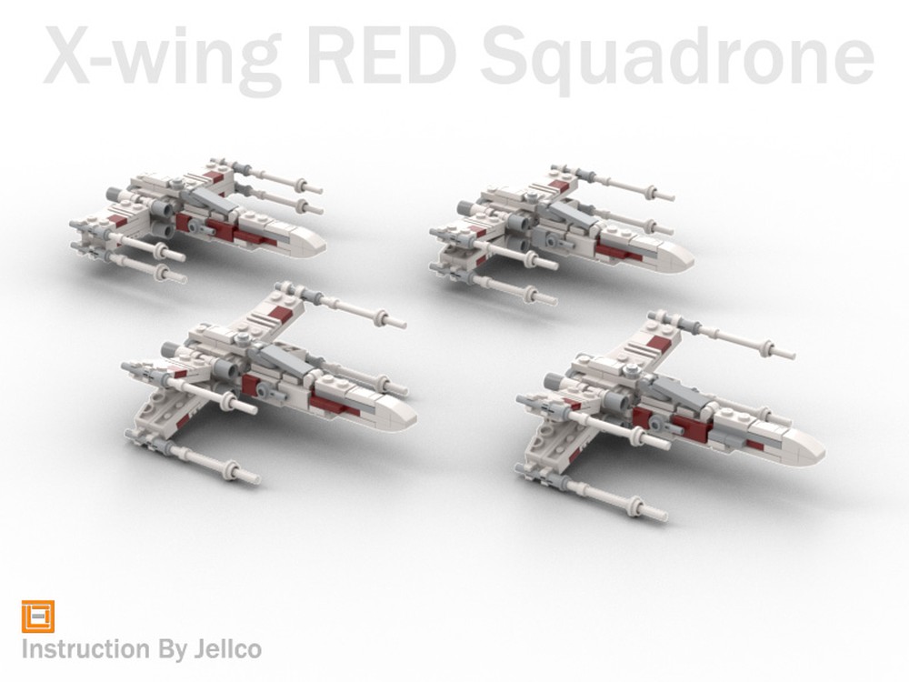 LEGO MOC MINI size T-65b x wing RED Squadron