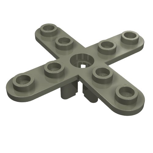 Lego Propeller 4 Blade 5 Diameter with Rounded Ends, Open Hub / Dark Gray