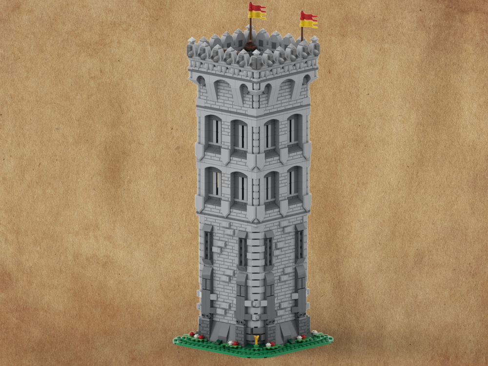 Lego Red Castle Tower Corner