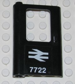 Lego Door 1 x 4 x 5 Train Left, Thin Support at Bottom with British Railways '7722' Pattern (Sticker) - Set 7722