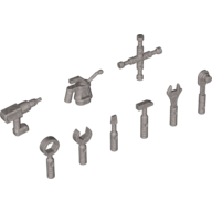Lego Tools [Complete Set] / Flat Silver