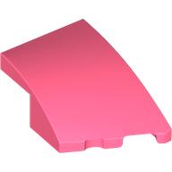 Lego Brick Wedged, Curved 3 x 2 with Stud Notch Right / Coral