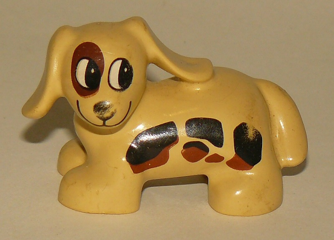 Lego Duplo Animal Dog with Black/Brown Spots Print