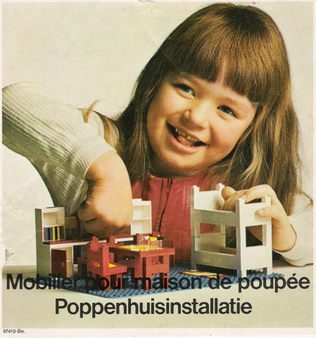 Lego 1972 Medium Belgian - Mobilier pour maison de poupée - Poppenhuisinstallatie (97410-Be)