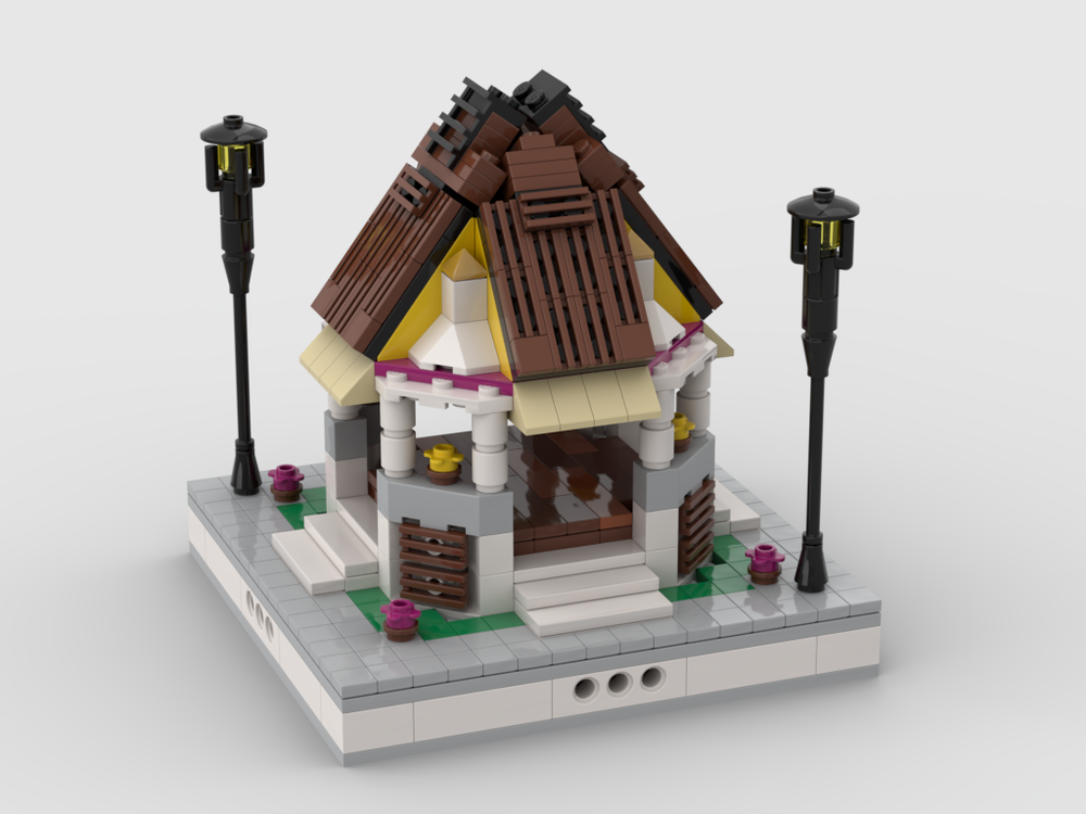 Lego Colorful Gazebo for park - Mini modular city